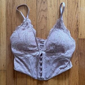 Gilly Hicks Lace Blush Corset Top